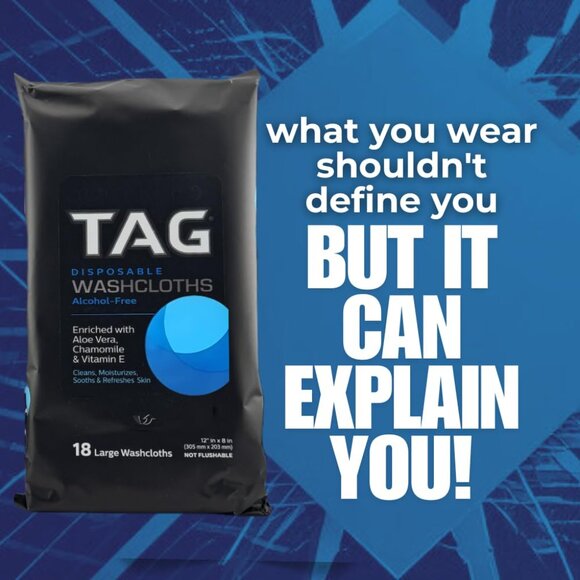 90 TAG Disposable Washcloths Alcohol-Free w/Aloe Vera, Vitamin E, Chamomile (5) - Picture 5 of 6